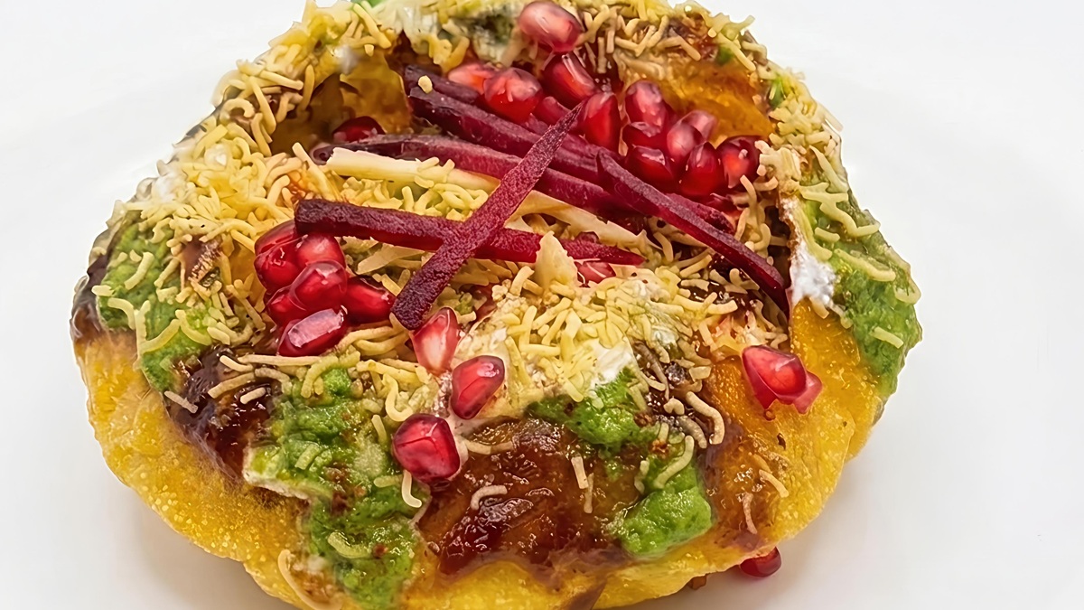 Homemade Street Style Raj Kachori Chaat for Festivals